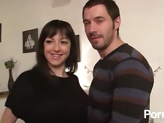 Czech brunette on the first date fucking with a young stranger